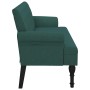 Banco con respaldo tela verde oscuro 120x62x75,5 cm en Bancos | Comprar online en Foru.es
