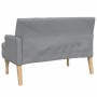 Banco con cojines tela gris claro 113x64,5x75,5 cm en Bancos | Comprar online en Foru.es