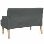Banco con cojines tela gris oscuro 113x64,5x75,5 cm en Bancos | Comprar online en Foru.es