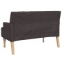 Banco con cojines tela marrón oscuro 113x64,5x75,5 cm en Bancos | Comprar online en Foru.es