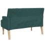 Banco con cojines tela verde oscuro 113x64,5x75,5 cm en Bancos | Comprar online en Foru.es