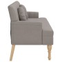 Banco con cojines tela gris taupe 113x64,5x75,5 cm en Bancos | Comprar online en Foru.es