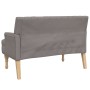 Banco con cojines tela gris taupe 113x64,5x75,5 cm en Bancos | Comprar online en Foru.es