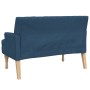 Banco con cojines tela azul 113x64,5x75,5 cm en Bancos | Comprar online en Foru.es