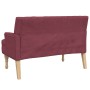 Banco con cojines tela rojo tinto 113x64,5x75,5 cm en Bancos | Comprar online en Foru.es
