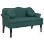 Banco con cojines Terciopelo Verde Oscuro 120,5x65x75 cm en Bancos | Comprar online en Foru.es