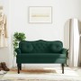 Banco con cojines Terciopelo Verde Oscuro 120,5x65x75 cm en Bancos | Comprar online en Foru.es
