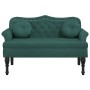 Banco con cojines Terciopelo Verde Oscuro 120,5x65x75 cm en Bancos | Comprar online en Foru.es