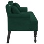 Banco con cojines Terciopelo Verde Oscuro 120,5x65x75 cm en Bancos | Comprar online en Foru.es