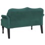 Banco con cojines Terciopelo Verde Oscuro 120,5x65x75 cm en Bancos | Comprar online en Foru.es