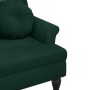 Banco con cojines Terciopelo Verde Oscuro 120,5x65x75 cm en Bancos | Comprar online en Foru.es