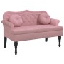 Banco con cojines terciopelo rosa 120,5x65x75 cm en Bancos | Comprar online en Foru.es