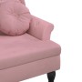 Banco con cojines terciopelo rosa 120,5x65x75 cm en Bancos | Comprar online en Foru.es