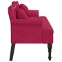 Banco con cojines terciopelo rojo tinto 120,5x65x75 cm en Bancos | Comprar online en Foru.es