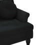 Banco con cojines Terciopelo negro 120,5x65x75 cm en Bancos | Comprar online en Foru.es