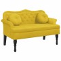 Banco con cojines terciopelo amarillo 120,5x65x75 cm en Bancos | Comprar online en Foru.es