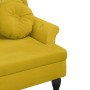 Banco con cojines terciopelo amarillo 120,5x65x75 cm en Bancos | Comprar online en Foru.es