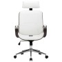 Silla oficina con reposacabezas cuero sintético madera blanco de vidaXL, Sillas de oficina - Ref: Foro24-283135, Precio: 191,...
