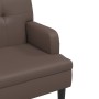 Banco con respaldo cuero sintético marrón 112x65,5x75 cm en Bancos | Comprar online en Foru.es