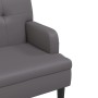 Banco con respaldo cuero sintético gris 112x65,5x75 cm en Bancos | Comprar online en Foru.es