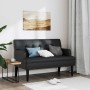Banco con respaldo negro 112x65,5x75 cm Cuero sintético en Bancos | Comprar online en Foru.es