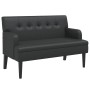 Banco con respaldo negro 112x65,5x75 cm Cuero sintético en Bancos | Comprar online en Foru.es