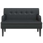 Banco con respaldo negro 112x65,5x75 cm Cuero sintético en Bancos | Comprar online en Foru.es
