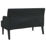 Banco con respaldo negro 112x65,5x75 cm Cuero sintético en Bancos | Comprar online en Foru.es