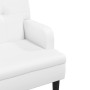 Banco con respaldo cuero sintético blanco 112x65,5x75 cm en Bancos | Comprar online en Foru.es
