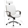 Silla oficina con reposacabezas cuero sintético madera blanco de vidaXL, Sillas de oficina - Ref: Foro24-283135, Precio: 191,...