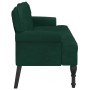 Banco con respaldo terciopelo verde oscuro 119,5x64,5x75 cm en Bancos | Comprar online en Foru.es