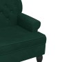 Banco con respaldo terciopelo verde oscuro 119,5x64,5x75 cm en Bancos | Comprar online en Foru.es