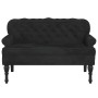 Banco con respaldo Terciopelo negro 119,5x64,5x75 cm en Bancos | Comprar online en Foru.es