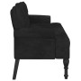 Banco con respaldo Terciopelo negro 119,5x64,5x75 cm en Bancos | Comprar online en Foru.es