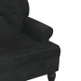 Banco con respaldo Terciopelo negro 119,5x64,5x75 cm en Bancos | Comprar online en Foru.es