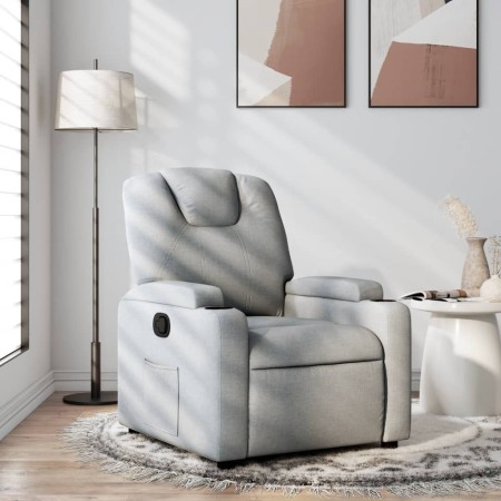 Sillón reclinable de tela gris claro en Sillones | Comprar online en Foru.es
