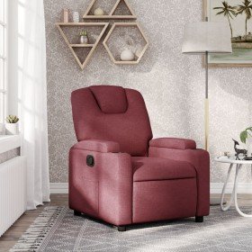 Sillón reclinable de tela rojo tinto en Sillones | Comprar online en Foru.es
