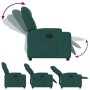 Sillón reclinable de tela verde oscuro en Sillones | Comprar online en Foru.es