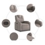 Sillón reclinable de tela gris taupe en Sillones | Comprar online en Foru.es