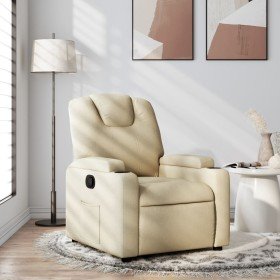 Sillón reclinable de tela crema en Sillones | Comprar online en Foru.es