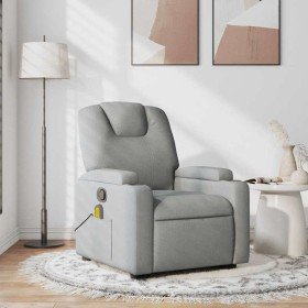 Sillón reclinable de masaje de tela gris claro en Sillones | Comprar online en Foru.es