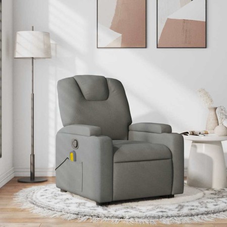 Sillón de masaje reclinable de tela gris oscuro en Sillones | Comprar online en Foru.es