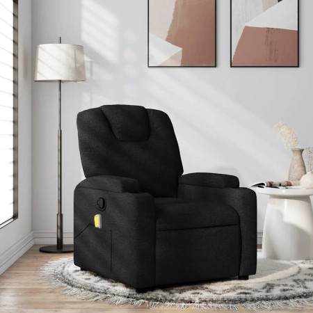 Sillón reclinable de masaje de tela negro en Sillones | Comprar online en Foru.es