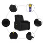 Sillón reclinable de masaje de tela negro en Sillones | Comprar online en Foru.es