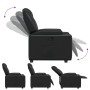 Sillón reclinable de piel sintética negra en Sillones | Comprar online en Foru.es