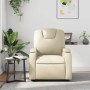 Sillón reclinable de cuero sintético crema en Sillones | Comprar online en Foru.es