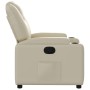 Sillón reclinable de cuero sintético crema en Sillones | Comprar online en Foru.es