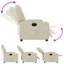 Sillón reclinable de cuero sintético crema en Sillones | Comprar online en Foru.es