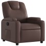 Sillón reclinable de cuero sintético marrón en Sillones | Comprar online en Foru.es