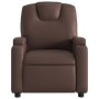 Sillón reclinable de cuero sintético marrón en Sillones | Comprar online en Foru.es